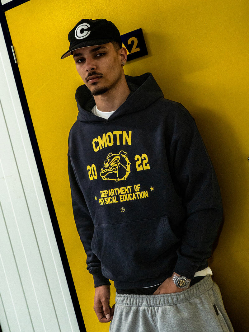 PHYSICAL EDUCATION HOOD (NAVY / YELLOW) WORN BY SOL